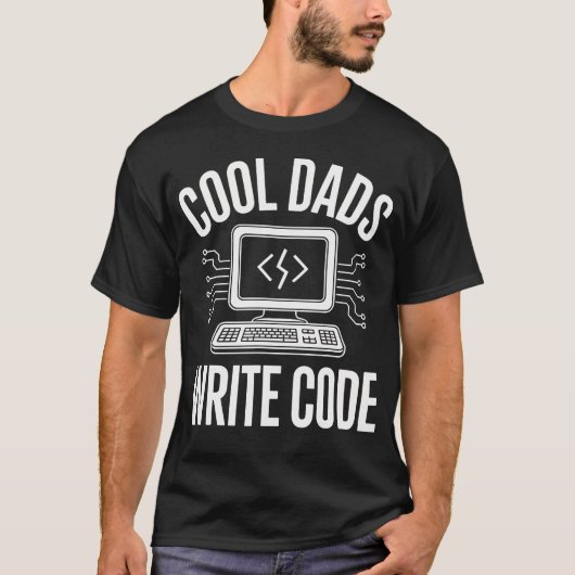 Coole vaders schrijven code Grappige programmeur C T-shirt (Voorkant)