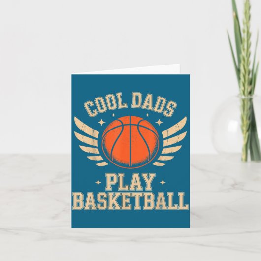 Coole vaders spelen basketbal illustratie kaart (Voorkant)