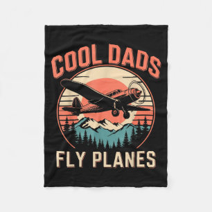 Coole vaders vliegen in vliegtuigen Funny Lot Dad Fleece Deken