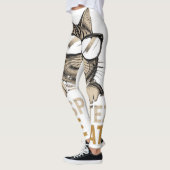 Coole Vector Kat met Zonnebril – leuk Leggings (Links)