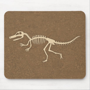 Coole Velociraptor Dinosaurusbotten en Skelet Muismat