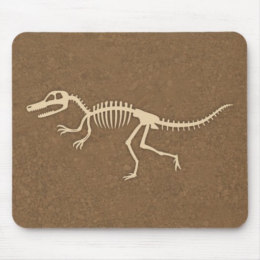 Coole Velociraptor Dinosaurusbotten en Skelet Muismat (Voorkant)