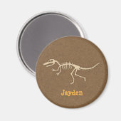 Coole Velociraptor Dinosaurusbotten Voor Jongens Magneet (Voorkant / Achterkant)