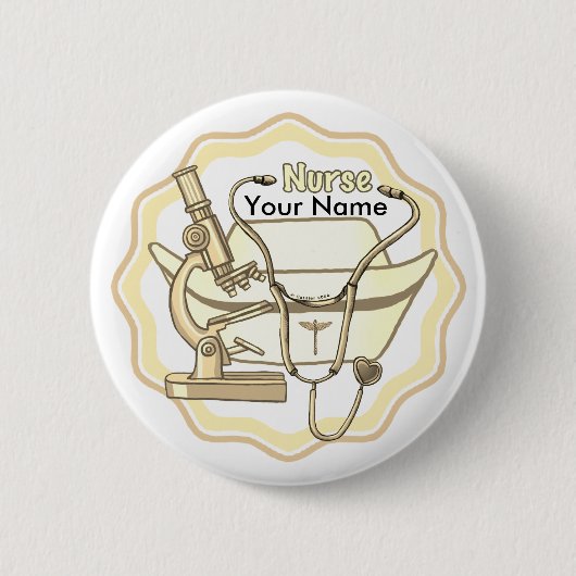 Coole Verpleegster Ronde Button 5,7 Cm (Voorkant)