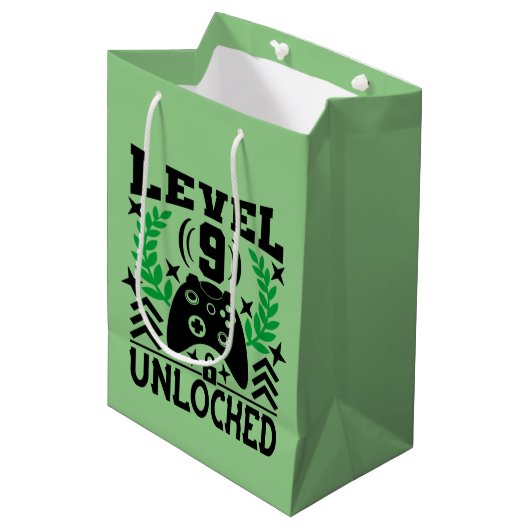 coole videoband 9th Birthday Medium Cadeauzakje (Voorkant Gekanteld)