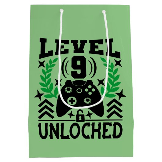 coole videoband 9th Birthday Medium Cadeauzakje (Achterkant)