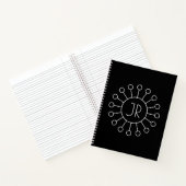 Coole vintage logo-stijl monogram | Zwart & Wit Notitieboek (Binnen)
