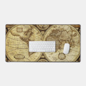 Coole vintage oude wereld kaarten bureaumat (Keyboard & Muis)