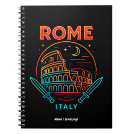 Coole Vintage Roma Italia Colosseum Souvenirs Cade Notitieboek