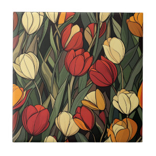 Coole Vintage Tulp Tegel Voor Spa-Stijl Badkamer Tegeltje