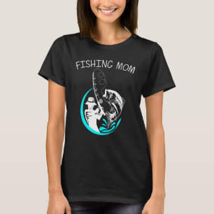 Coole viskunst voor mama vrouwen vissers vis haak t-shirt
