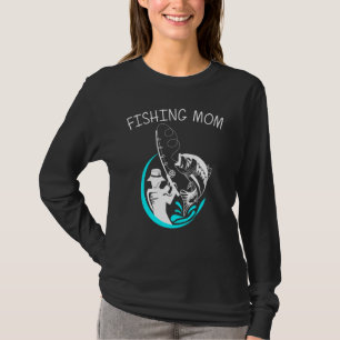 Coole viskunst voor mama vrouwen vissers vis haak t-shirt