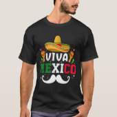 coole Viva Mexico woord art unisex T-shirt (Voorkant)