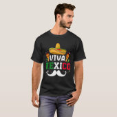 coole Viva Mexico woord art unisex T-shirt (Voorkant volledig)