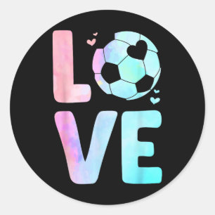 Coole Voetbal Kunst Voor Vrouwen Meisjes Peuter Vo Ronde Sticker