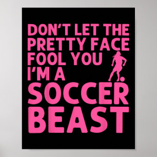 Coole Voetbal Kunst Voor Vrouwen Tiener Meisjes Ke Poster