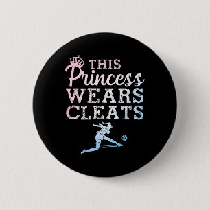 Coole Voetbal Kunst Voor Vrouwen Tiener Meisjes Ke Ronde Button 5,7 Cm
