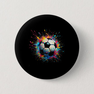 Coole Voetbalspeler Sport Voor Jongens Mannen Meis Ronde Button 5,7 Cm