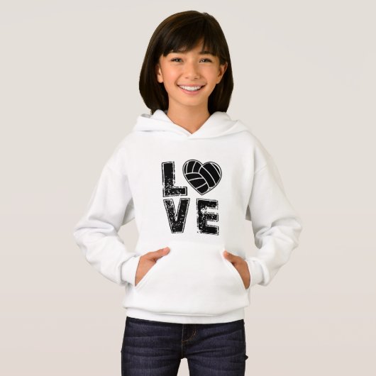 coole volleybalsportliefhebbers Hoodie (Voorkant volledig)