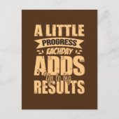 coole vooruitgang aanmoediging woordkunst briefkaart (Voorkant)
