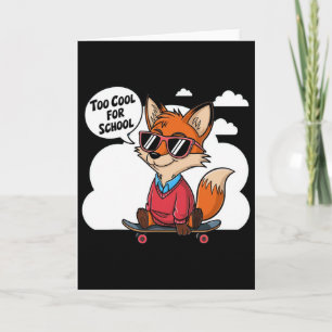 Coole Vos Skateboarden Met Zonnebril En Stijl Kaart