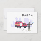 coole vuurman voegt gevoel toe bedankkaart (Voorkant)