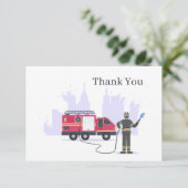 coole vuurman voegt gevoel toe bedankkaart (Staand voorkant)