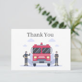 coole vuurman voegt gevoel toe bedankkaart (Staand voorkant)
