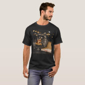 Coole Wasbeer Eet Pizza Grappig Dier T-shirt (Voorkant volledig)