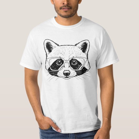 Coole Wasbeer met Bril T-shirt (Voorkant)