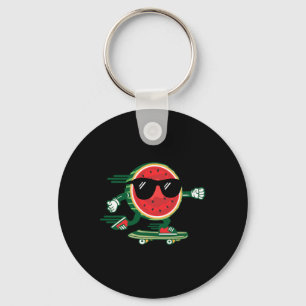 Coole Watermeloen Skateboarden 90's Vintage Zomer Sleutelhanger