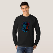 Coole weerwolfman gezicht t-shirt (Voorkant volledig)