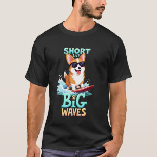 Coole Welshe Corgi Surfende Hond T-shirt