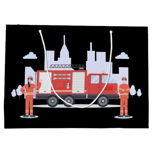 coole werkgroep brandweerman groot cadeauzakje (Achterkant)