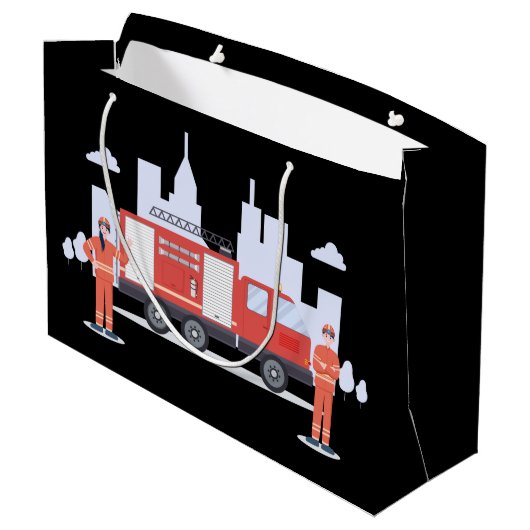 coole werkgroep brandweerman groot cadeauzakje (Achterkant Gekanteld)