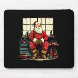 Coole Werkplaats Kerstman Met Sleutels Tool Kostuu Muismat