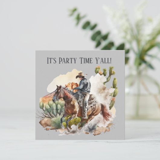 coole Westerne cowboyliefhebbers Kaart (Staand voorkant)
