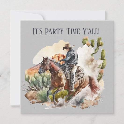 coole Westerne cowboyliefhebbers Kaart (Voorkant)