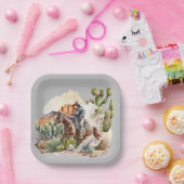 coole Westerne cowboyliefhebbers Papieren Bordje (Feest)