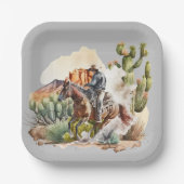 coole Westerne cowboyliefhebbers Papieren Bordje (Voorkant)