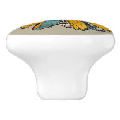 coole Westerne zonnebloempauze Keramische Knop (Zijkant)