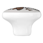 coole Westerne zonnebloempitatie Keramische Knop (Zijkant)