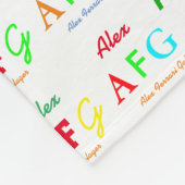 coole whiteblanket met patroon van kleurnamen fleece deken (Hoek)