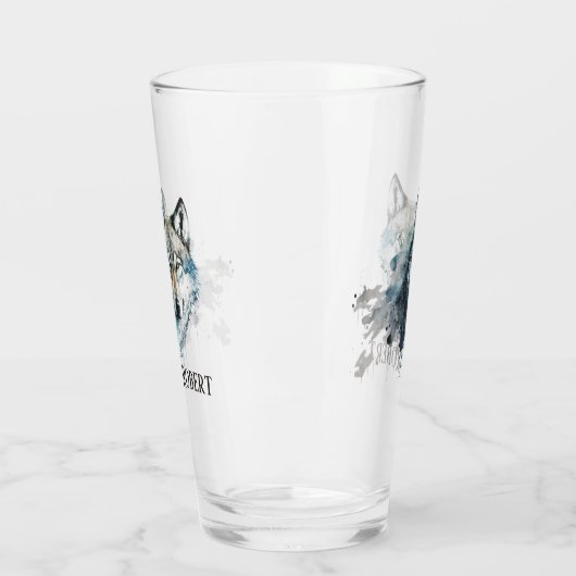 coole wolvenliefhebbers voegen naam toe glas (Links)