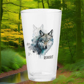 coole wolvenliefhebbers voegen naam toe glas