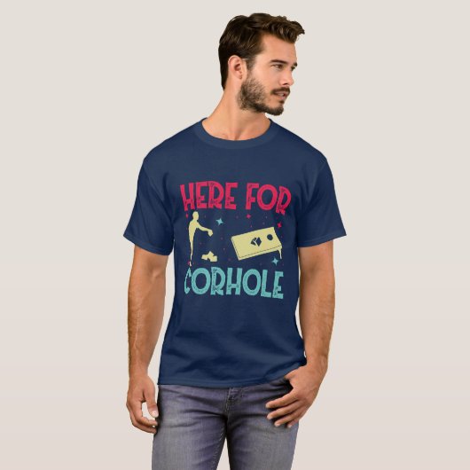 coole woordkunst hier in het midden t-shirt (Voorkant volledig)