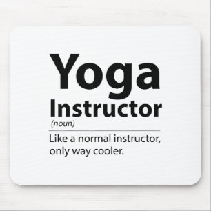 Coole Yoga-instructeur Definitie Funny Yoga-liefhe Muismat