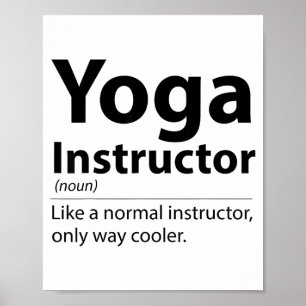 Coole Yoga-instructeur Definitie Funny Yoga-liefhe Poster