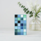coole Zee Glass Mosaic aangepaste visitekaartjes (Staand voorkant)