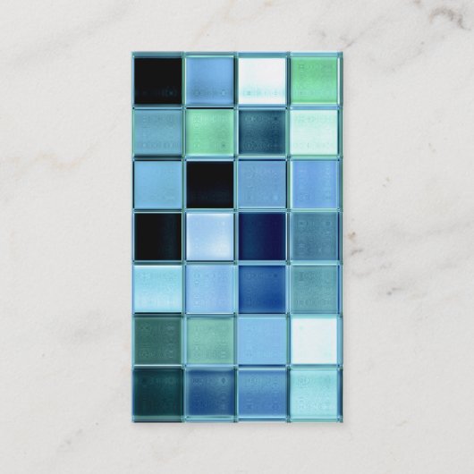 coole Zee Glass Mosaic aangepaste visitekaartjes (Voorkant)